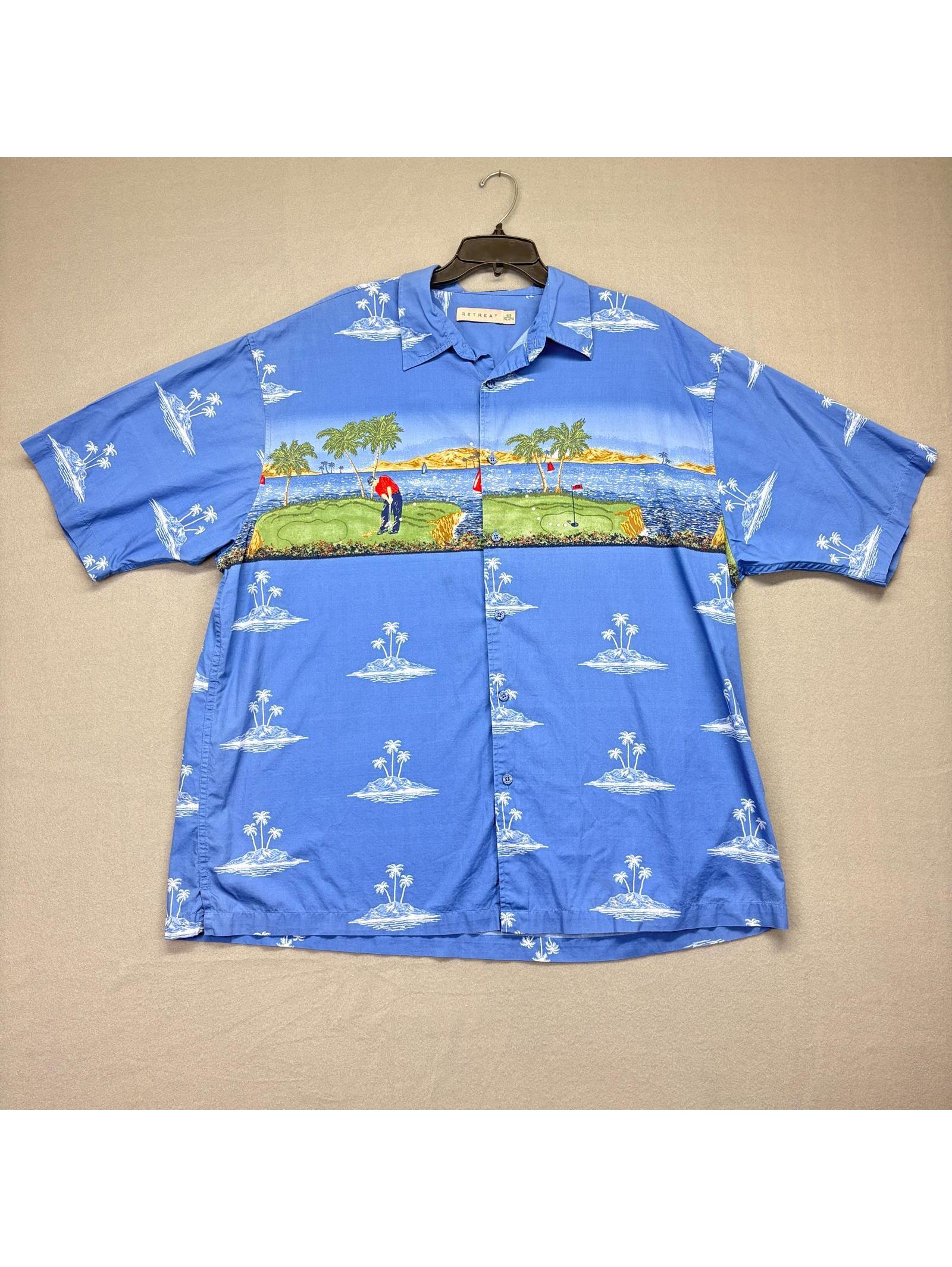 Retreat Golf Shirt Scene Size Xxl 100% Cotton